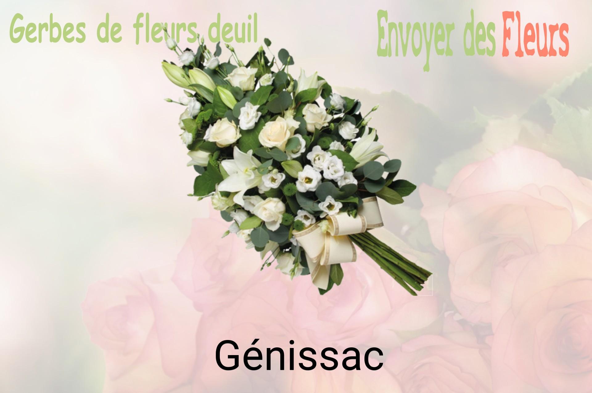 Gerbe de fleurs de deuil livrée à Génissac